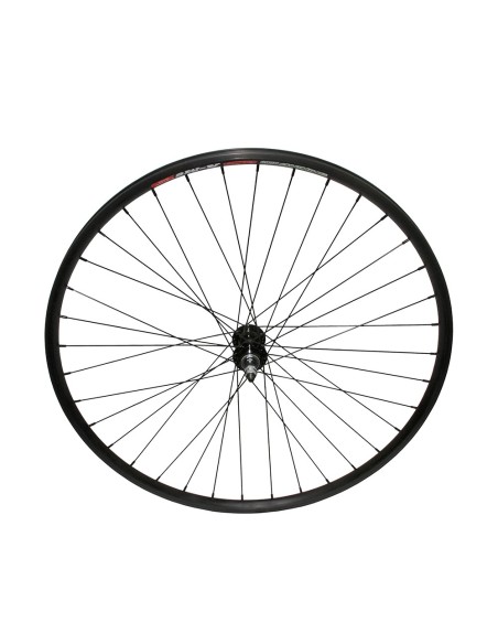 700c Alloy Free Wheel 36 Spoke 14gBlack 3/8 Axle Double Wall Black.